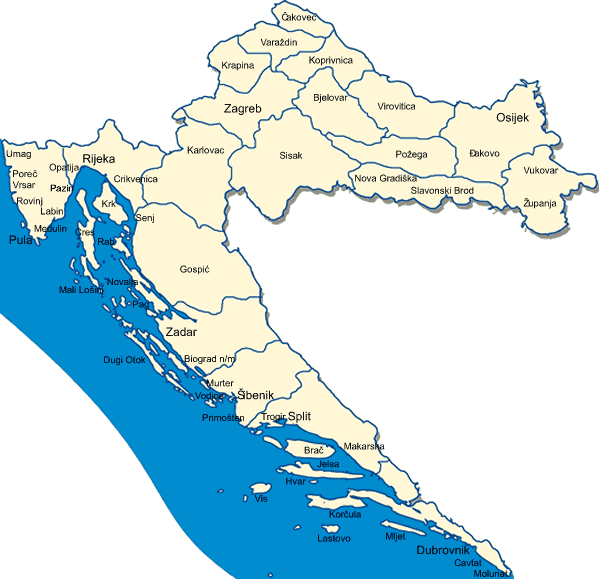 županije Karta 